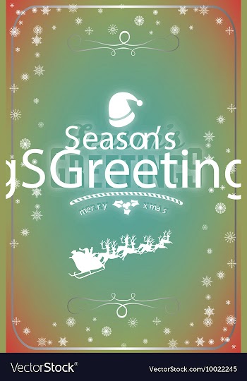 With winter elements and holiday elements vector image