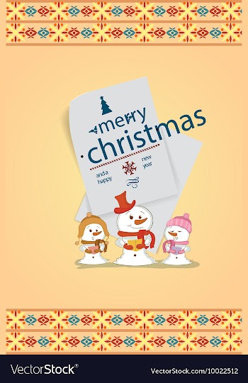 With winter elements and holiday elements vector image