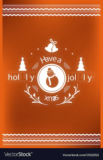 With winter elements and holiday elements vector image