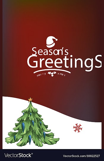 With winter elements and holiday elements vector image