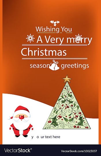 With winter elements and holiday elements vector image