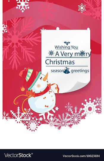 With winter elements and holiday elements vector image