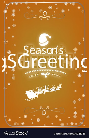 With winter elements and holiday elements vector image
