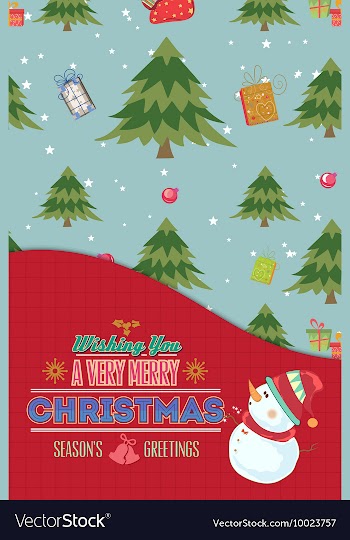 With winter elements and holiday elements vector image