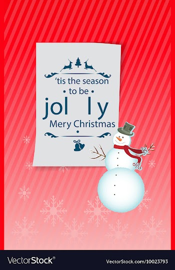 With winter elements and holiday elements vector image