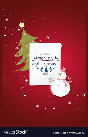 With winter elements and holiday elements vector image