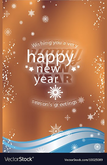 With winter elements and holiday elements vector image