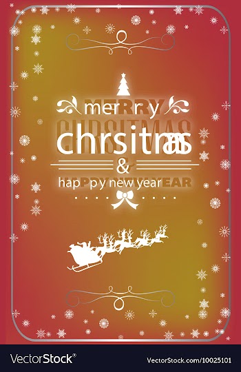 With winter elements and holiday elements vector image