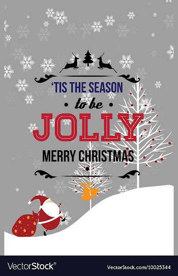 With winter elements and holiday elements vector image