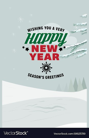 With winter elements and holiday elements vector image