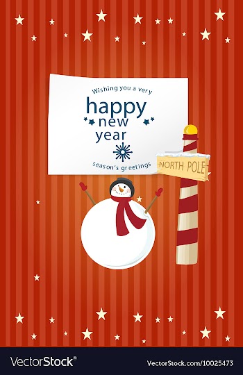 With winter elements and holiday elements vector image