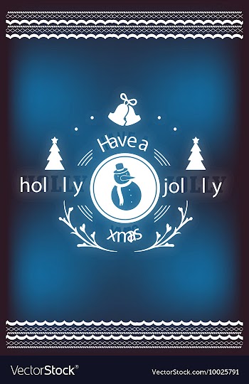With winter elements and holiday elements vector image