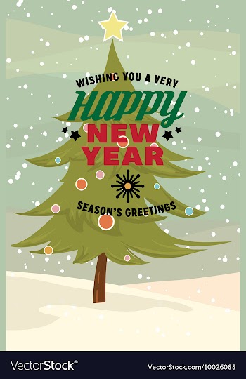 With winter elements and holiday elements vector image