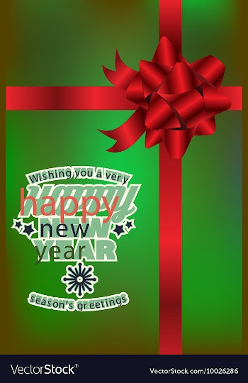 With winter elements and holiday elements vector image