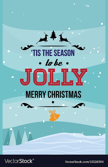 With winter elements and holiday elements vector image
