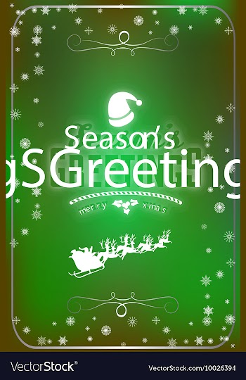 With winter elements and holiday elements vector image