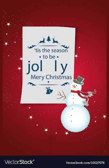 With winter elements and holiday elements vector image