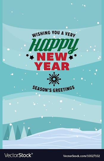 With winter elements and holiday elements vector image