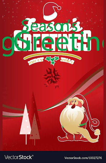 With winter elements and holiday elements vector image