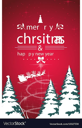 With winter elements and holiday elements vector image
