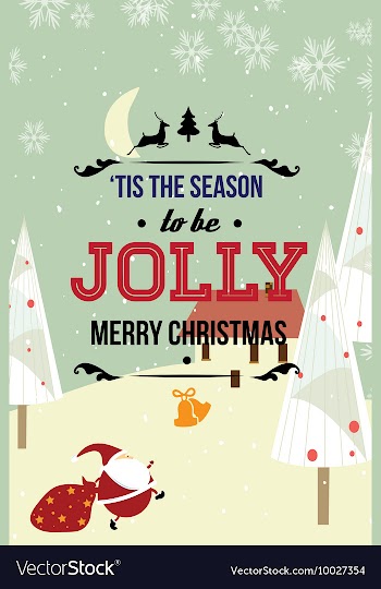 With winter elements and holiday elements vector image
