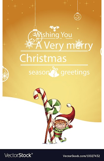 With winter elements and holiday elements vector image