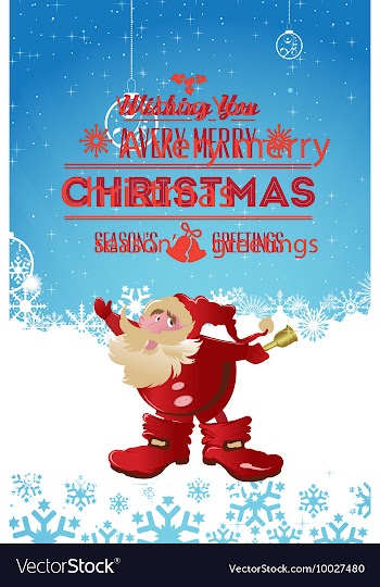With winter elements and holiday elements vector image