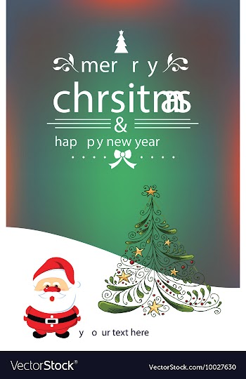 With winter elements and holiday elements vector image