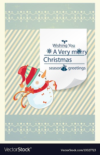 With winter elements and holiday elements vector image