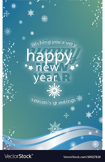 With winter elements and holiday elements vector image
