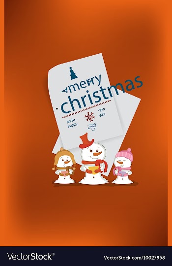 With winter elements and holiday elements vector image