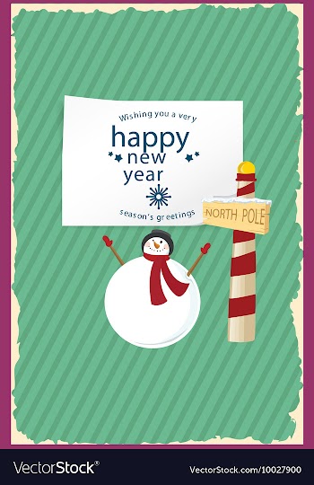 With winter elements and holiday elements vector image
