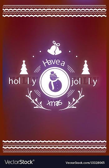 With winter elements and holiday elements vector image