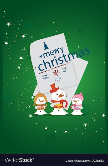 With winter elements and holiday elements vector image