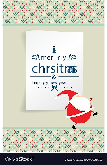 With winter elements and holiday elements vector image