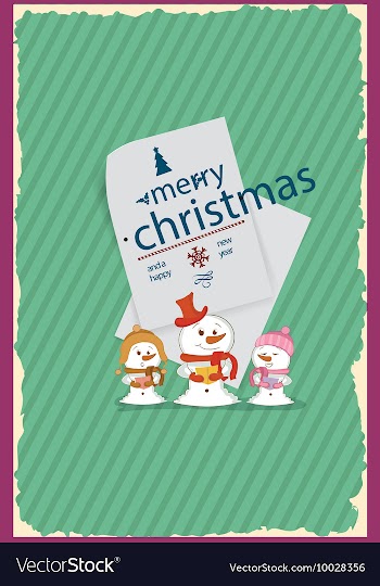 With winter elements and holiday elements vector image