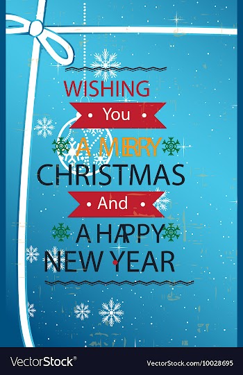 With winter elements and holiday elements vector image