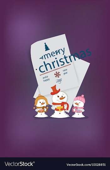 With winter elements and holiday elements vector image