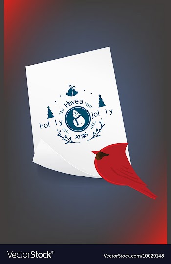 With winter elements and holiday elements vector image
