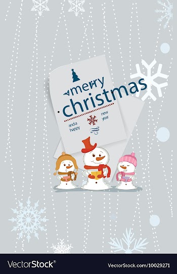 With winter elements and holiday elements vector image