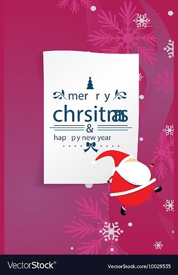 With winter elements and holiday elements vector image