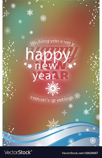 With winter elements and holiday elements vector image