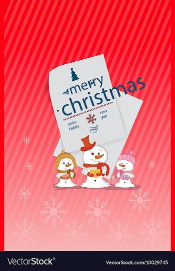 With winter elements and holiday elements vector image
