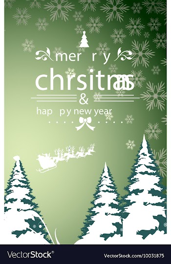 With winter elements and holiday elements vector image