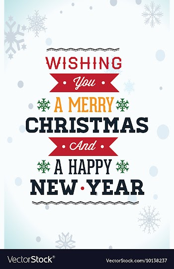 With winter elements and holiday elements vector image