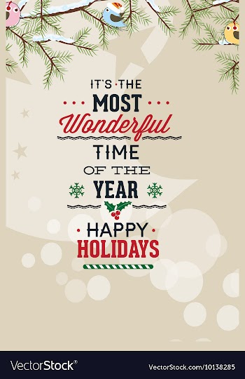 With winter elements and holiday elements vector image