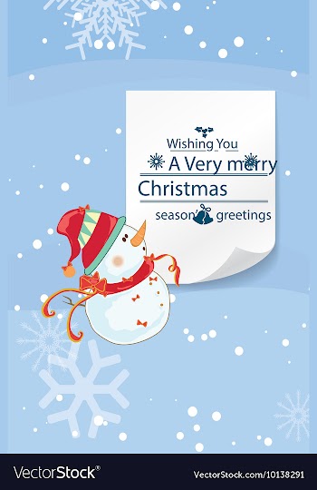 With winter elements and holiday elements vector image