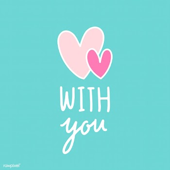 With you and two hearts vector | Free stock vector - 519702