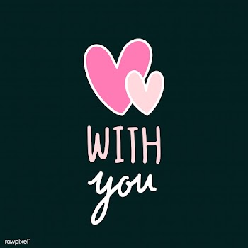 With you and two hearts vector | Free stock vector - 519717
