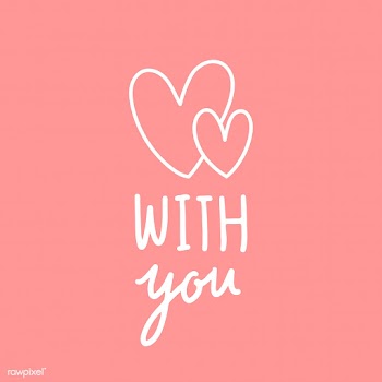 With you and two hearts vector | Free stock vector - 519720